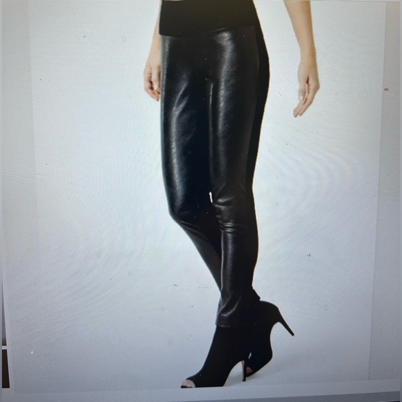 INC FAUX LEATHER BLACK LEGGINGS IN SIZE 2 - Picture 2 of 10